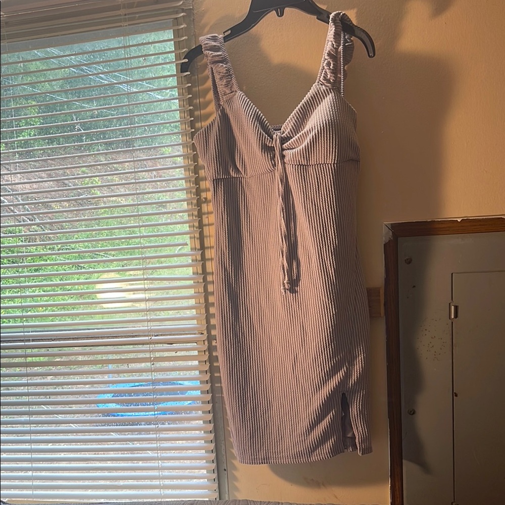 No Boundaries Ribbed High Low Dress - Light Pink